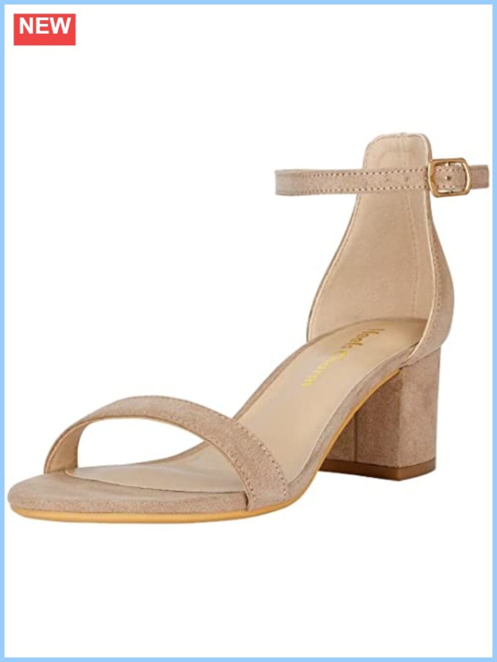 Women's Strappy Chunky Block Low Heeled Sandals 2 Inch Open Toe Ankle Strap